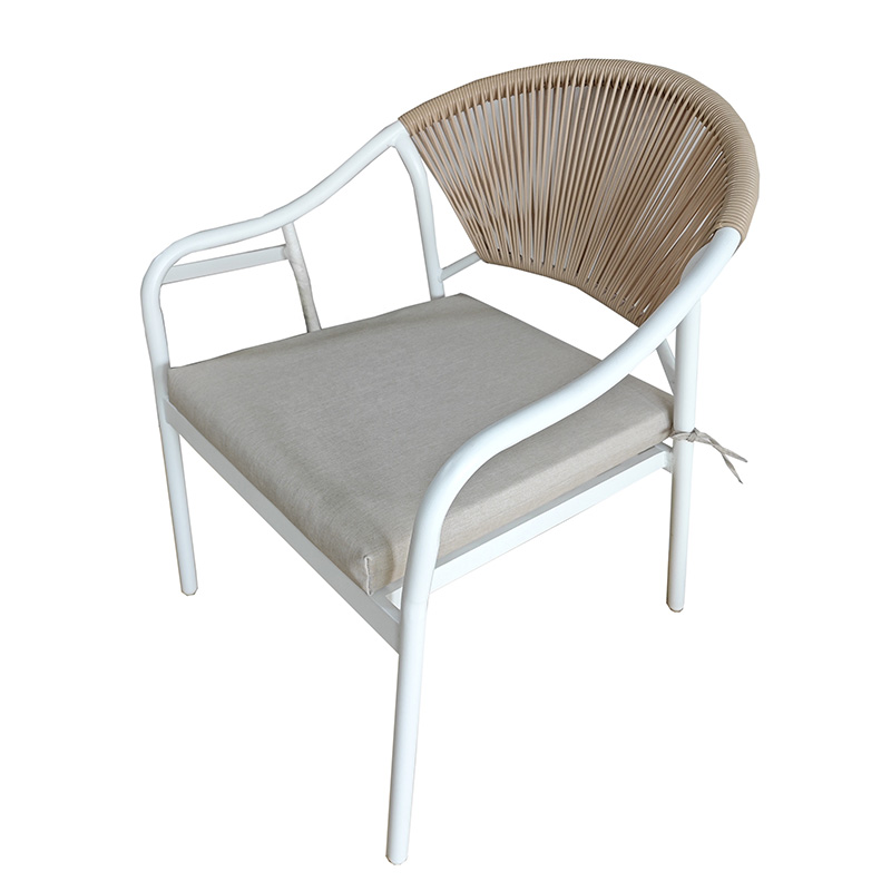 High Quality Modern Design Garden Stackable Rattan Rope Chairs Outdoor Patio Dining chairs