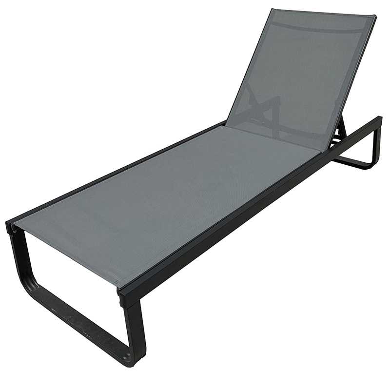 Modern Design U Shape Frame Aluminium Metal Sling Outdoor Hotel Swimming Pool Beach Patio Garden Sun Lounger Sunbed KD