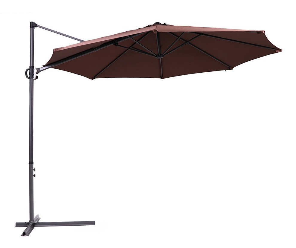 Outdoor Garden 3m Round Banana Cantilever Hanging Parasol Patio Umbrella