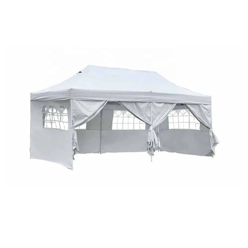 Foldable Gazebo Garden Metal Pop Up Folding Instant Portable Sunshade Awning Tents