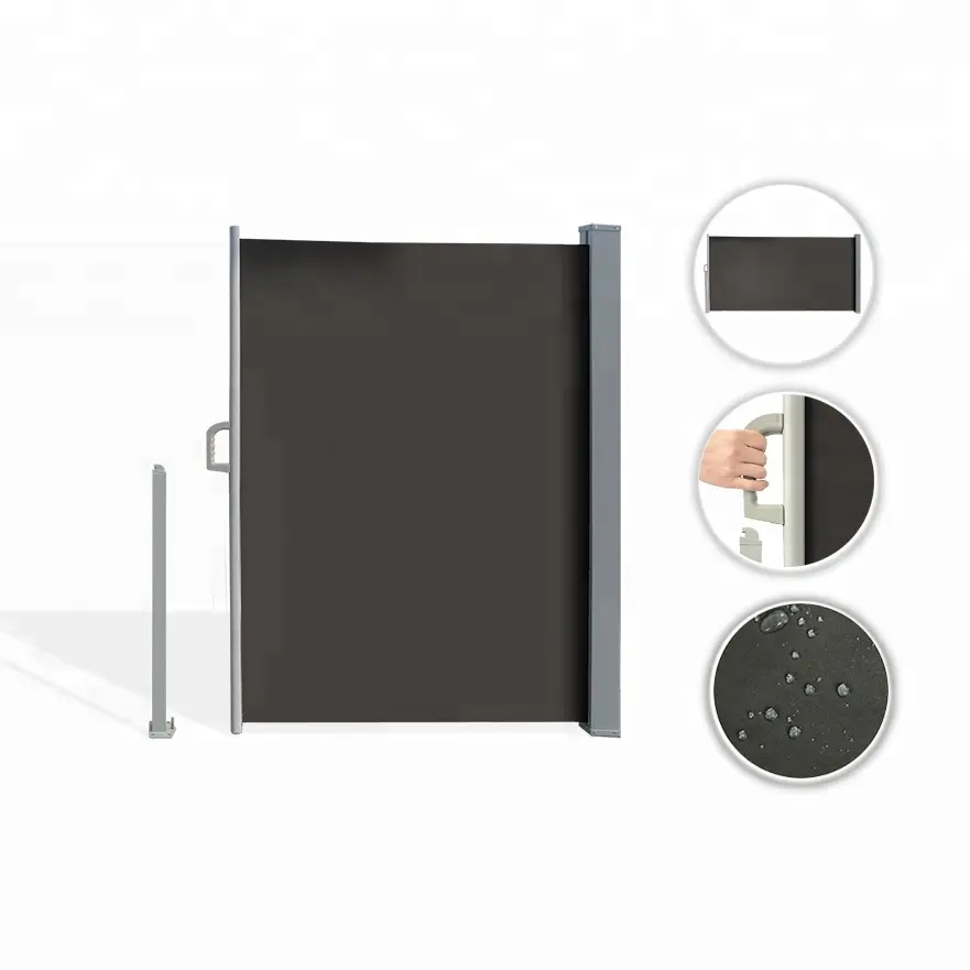 Outdoor Retractable Folding Wind Screen Vertical Wall Balcony Terrace Garden Patio Side Awning for Patio