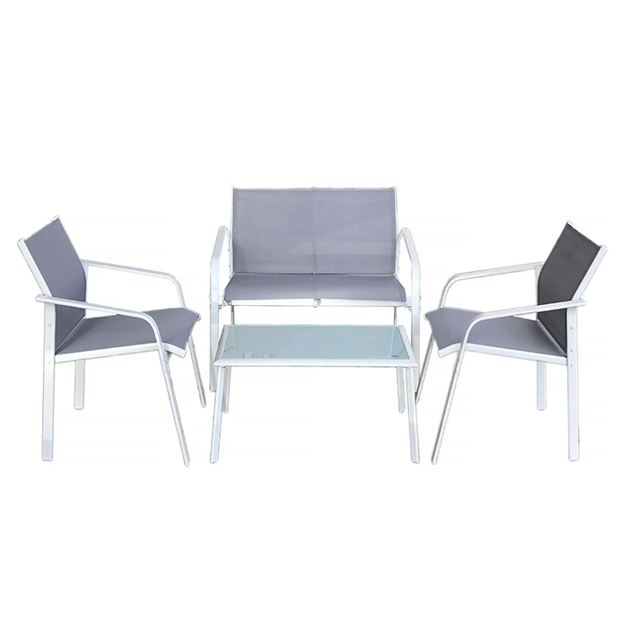 4PCS Metal Outdoor Patio Furniture Set With 4 Seats KD