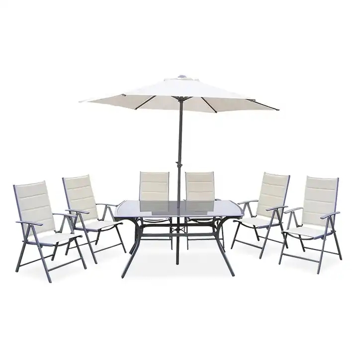 White Folding Metal Aluminium Garden Furniture