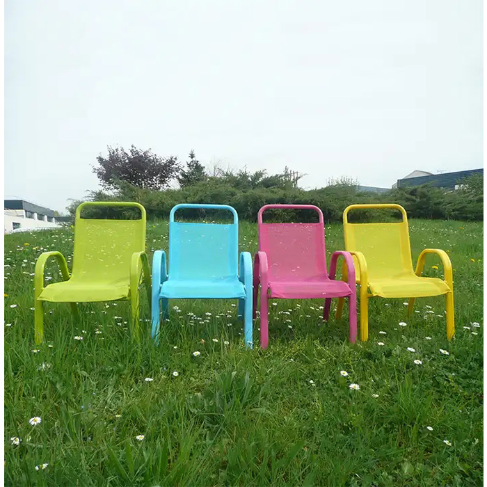 Cheap Metal Sling Stack Bistro Garden Patio Outdoor Children Child Kids Chair