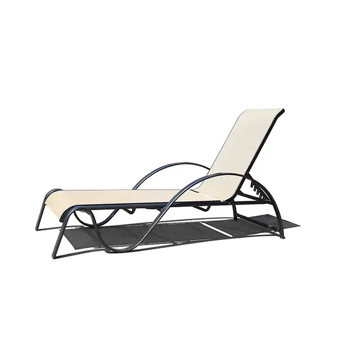 Modern Aluminium Metal Outdoor Furniture Adjustable Hotel Swimming Pool Beach Patio Garden Sun Lounger Sunbed