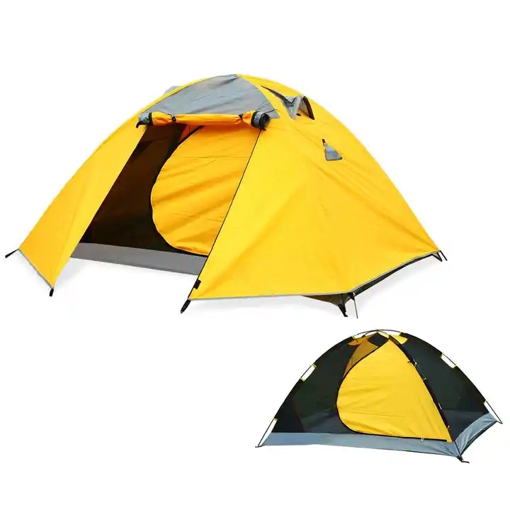 Outdoor 2 Man Double Layer Custom Dome Waterproof Camping Tent 2 Person